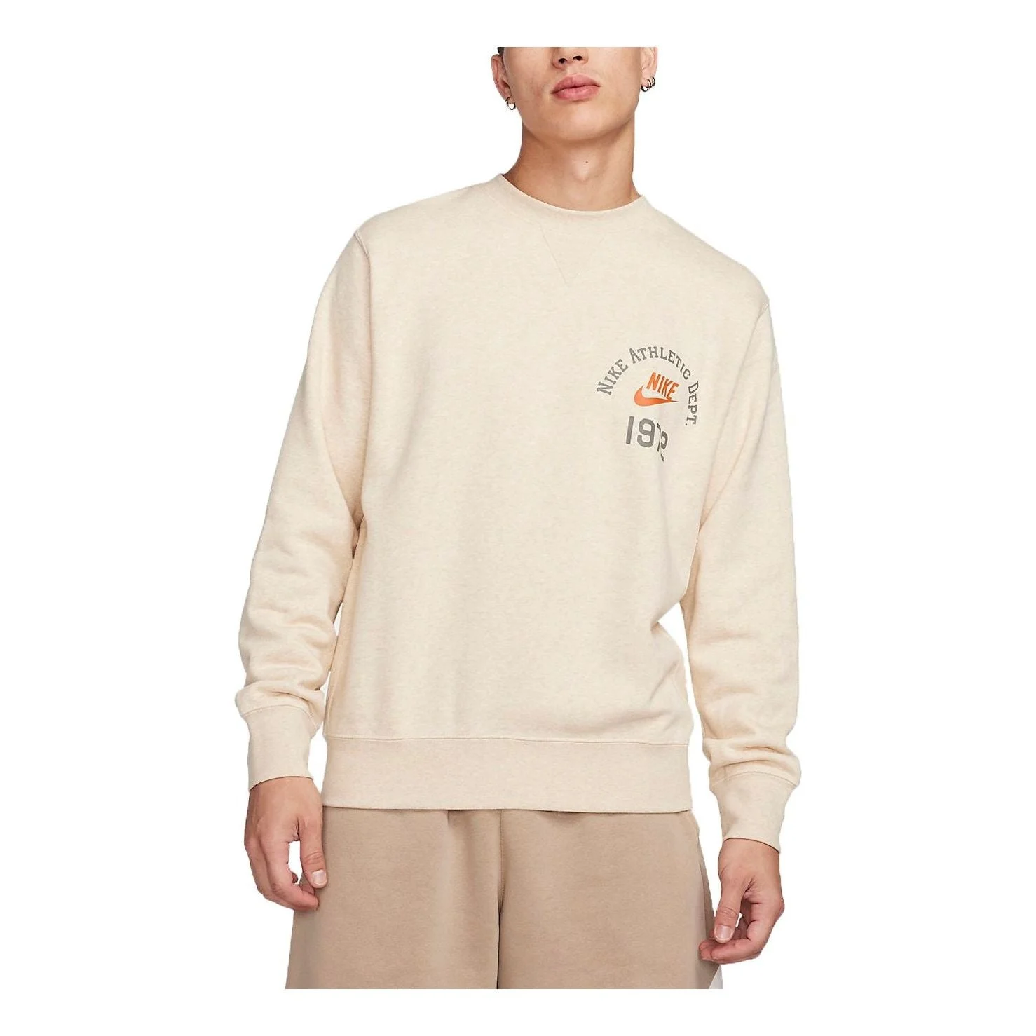 Nike Sportswear Club Fleece Sweatshirt (Asia Sizing) 'Beige' FQ7972-252 - 1