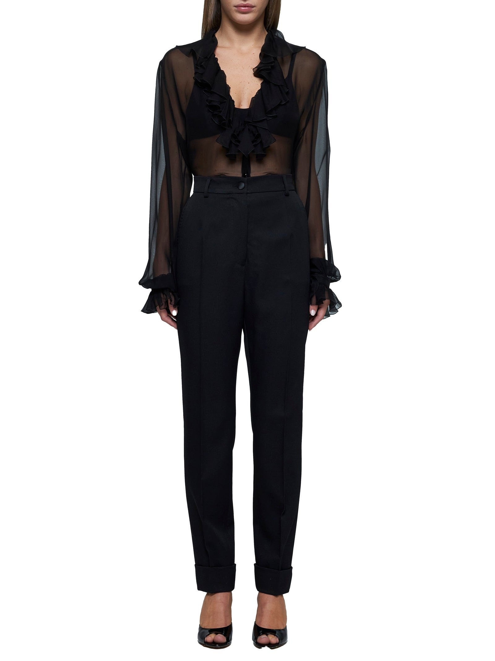 Slim-fit wool trousers - 2