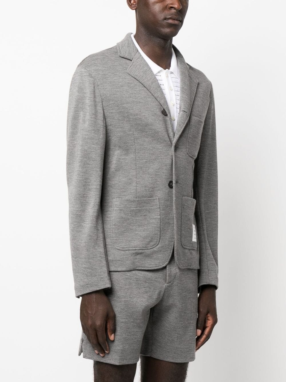 single-breasted button-fastening blazer - 3