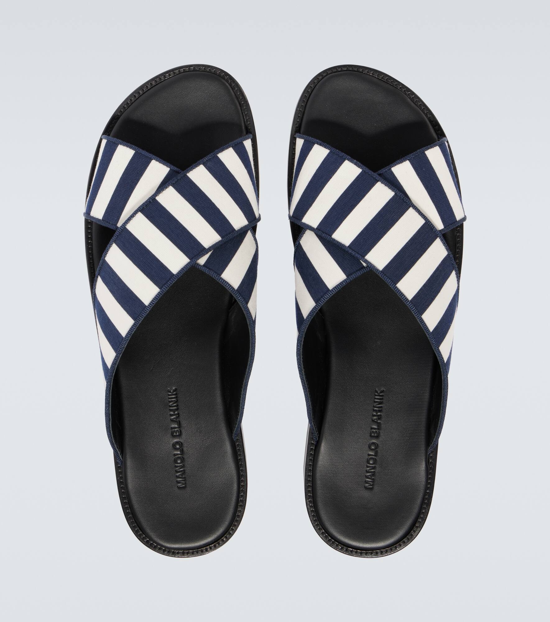 Otawi striped canvas sandals - 4
