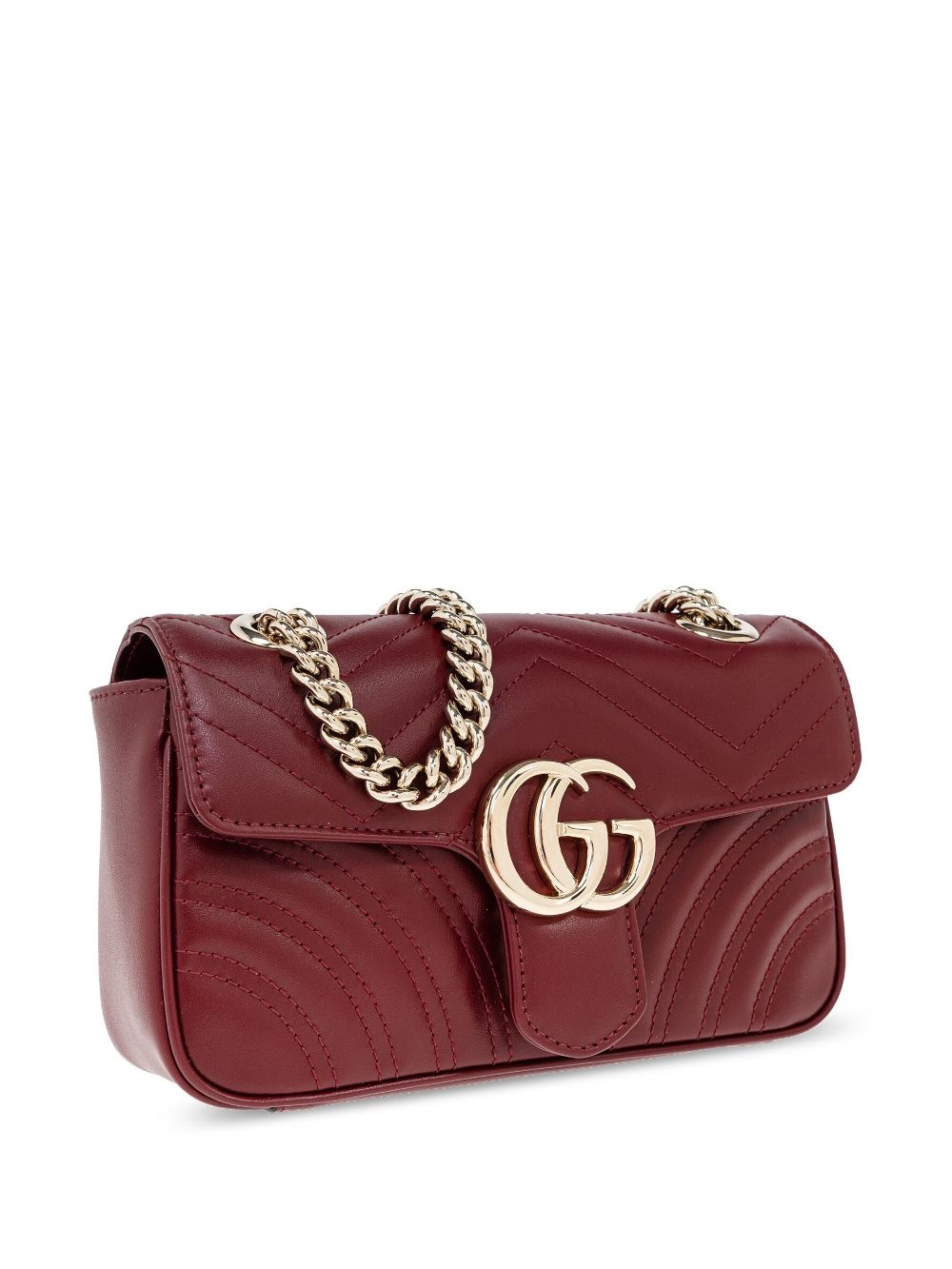 Gg marmont mini leather shoulder bag - 4