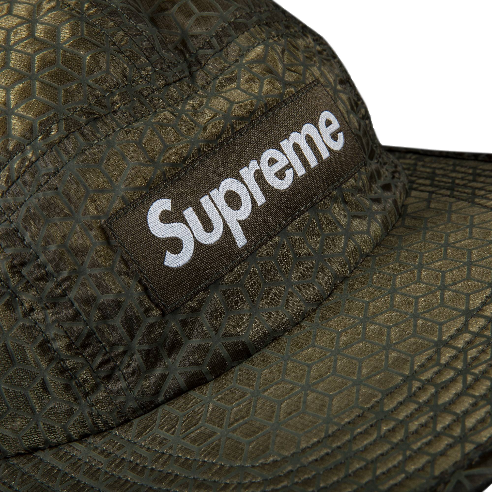 Supreme Supreme Geometric Ripstop Camp Cap Olive REVERSIBLE