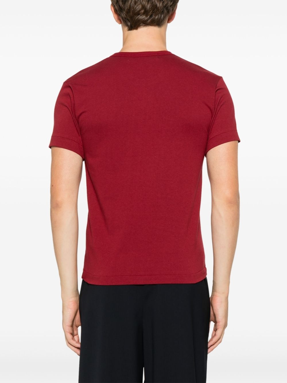 heart-patch cotton T-shirt - 4