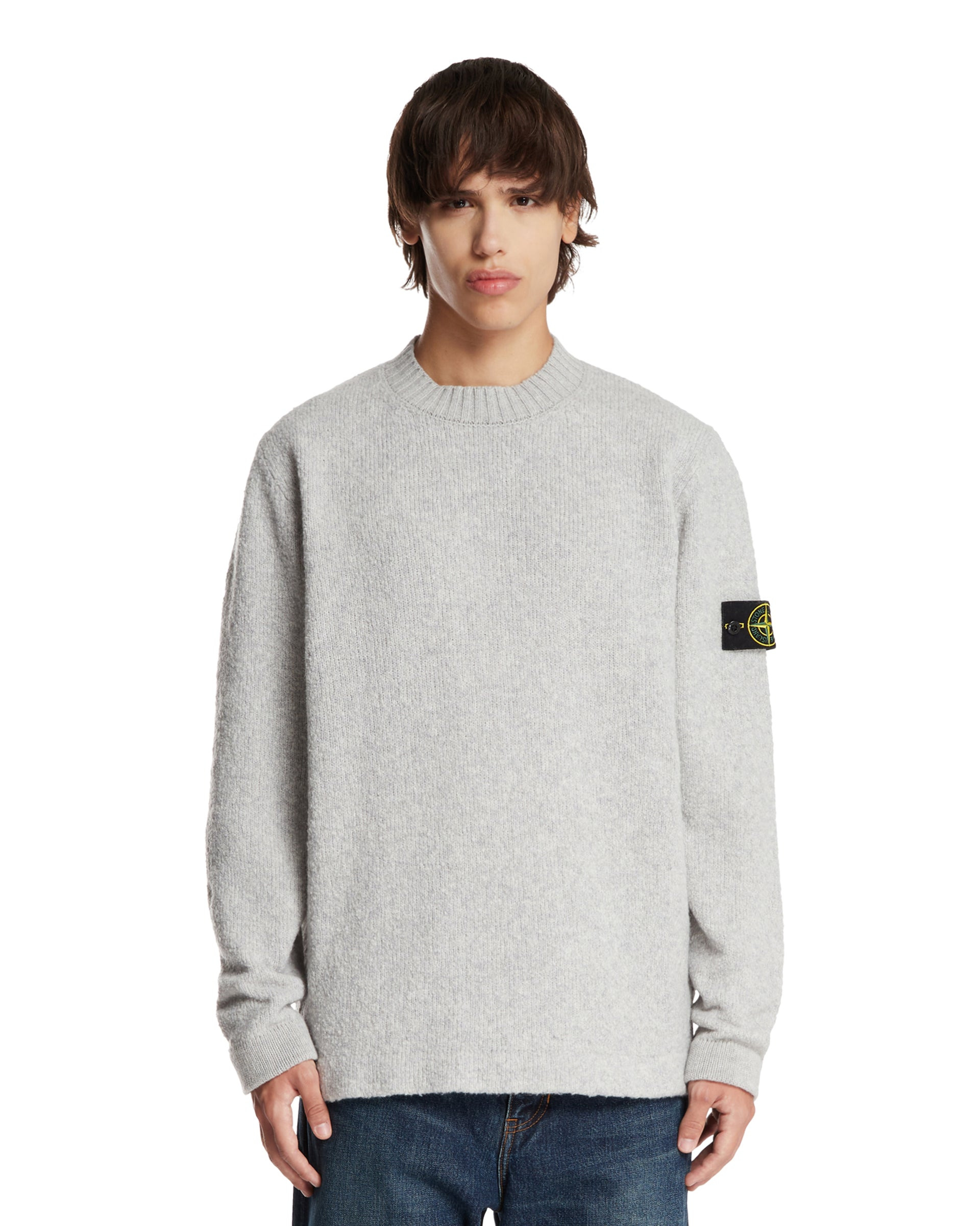 Gray Wool Crewneck Sweater - 1