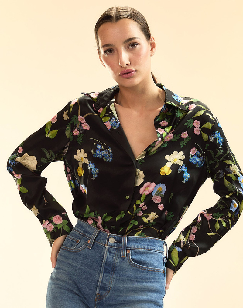 CYNTHIA ROWLEY Collectible Silk Shirt outlook