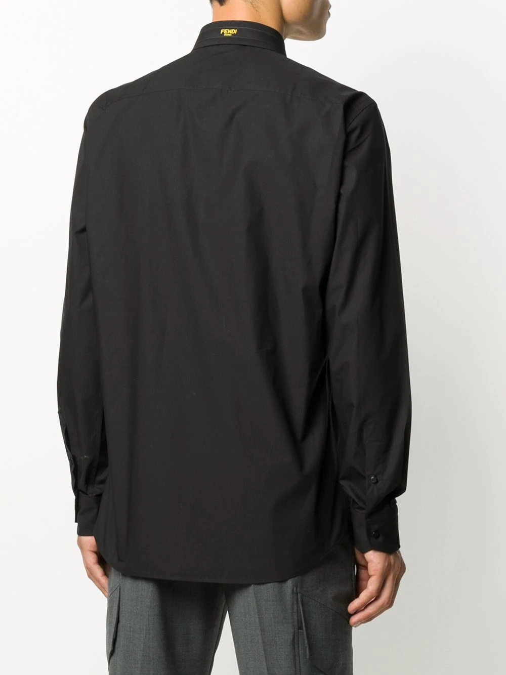 logo-collar long-sleeve shirt - 4