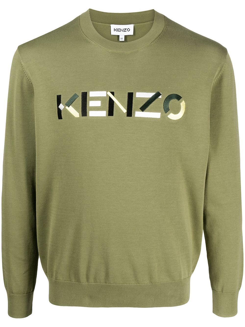 intarsia-knit logo jumper - 1