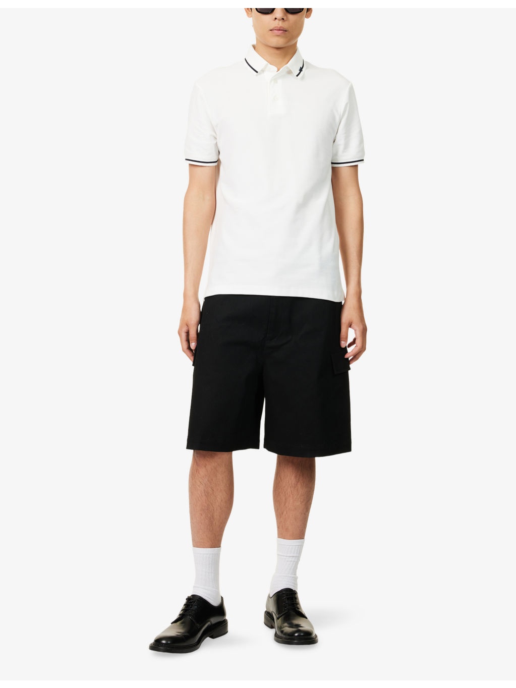 Embroidered-Logo Contrast-Trim Cotton Pique Polo Shirt - 2