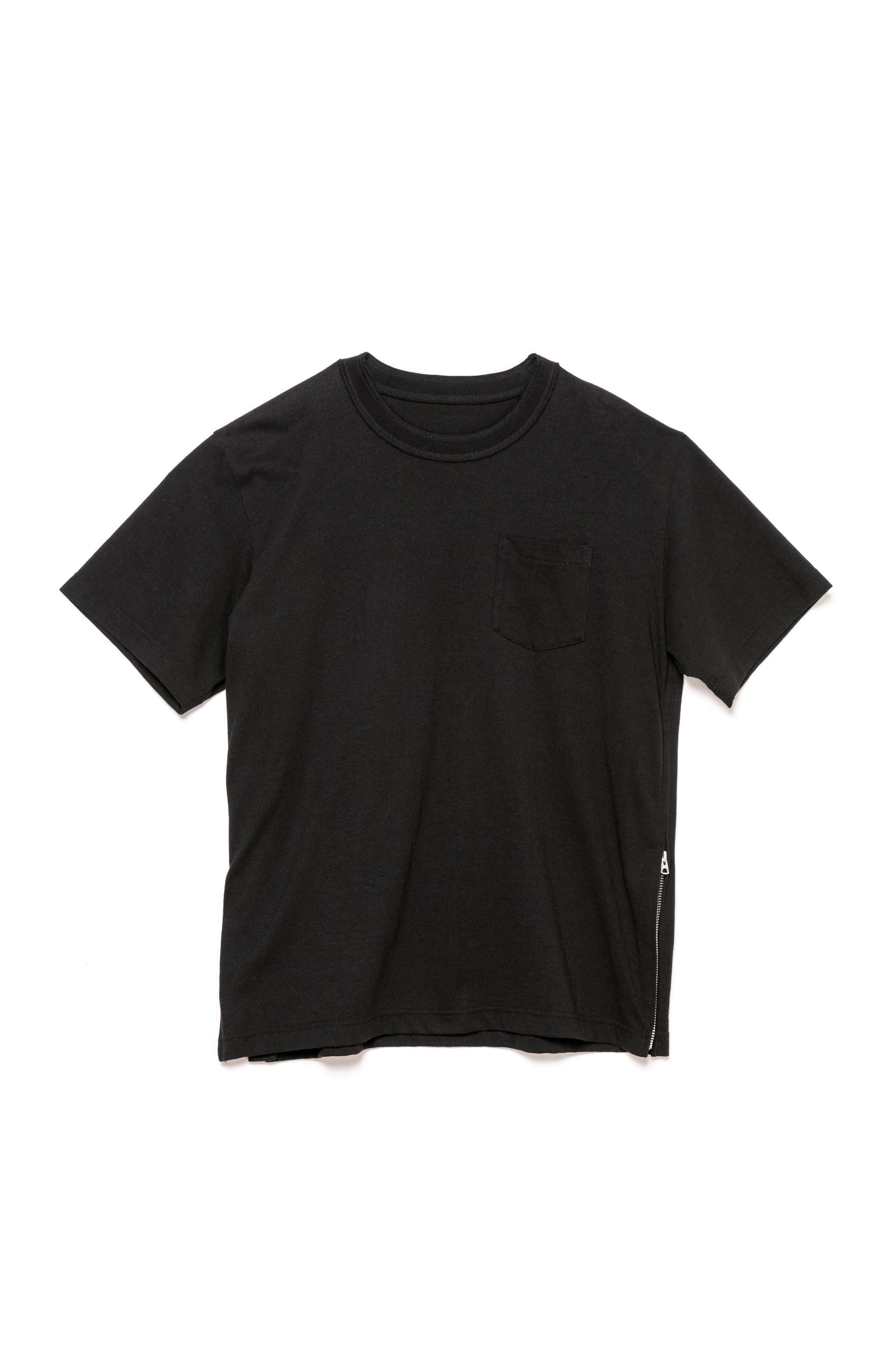 Side Zip Cotton T-Shirt - 1