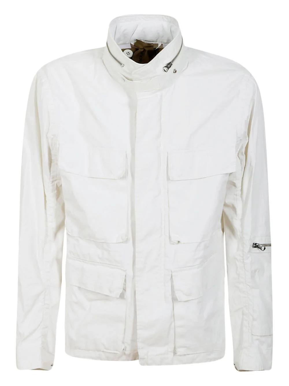 multi-pocket linen jacket - 1