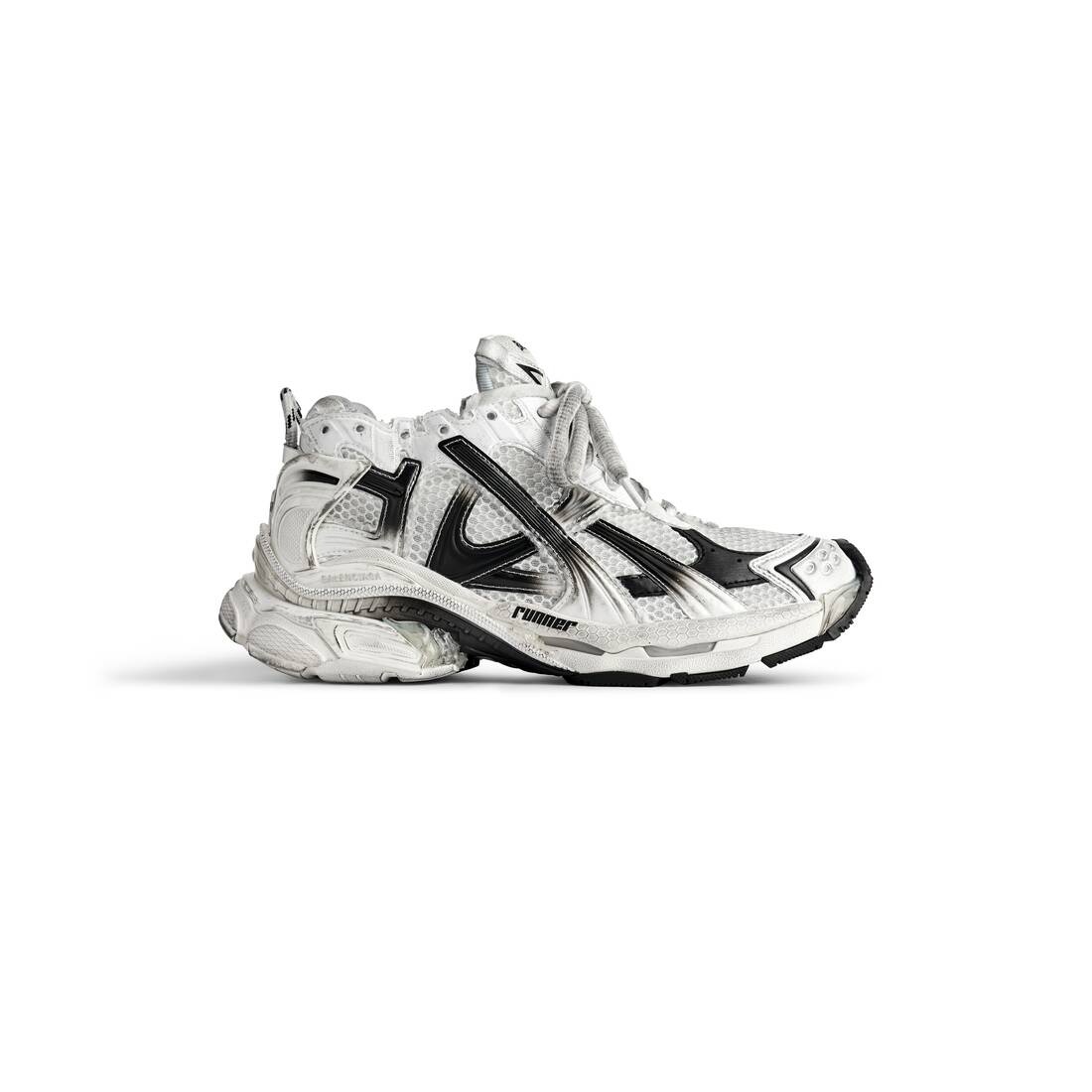 Women's Runner Gradient Sneaker  in White/black - 1