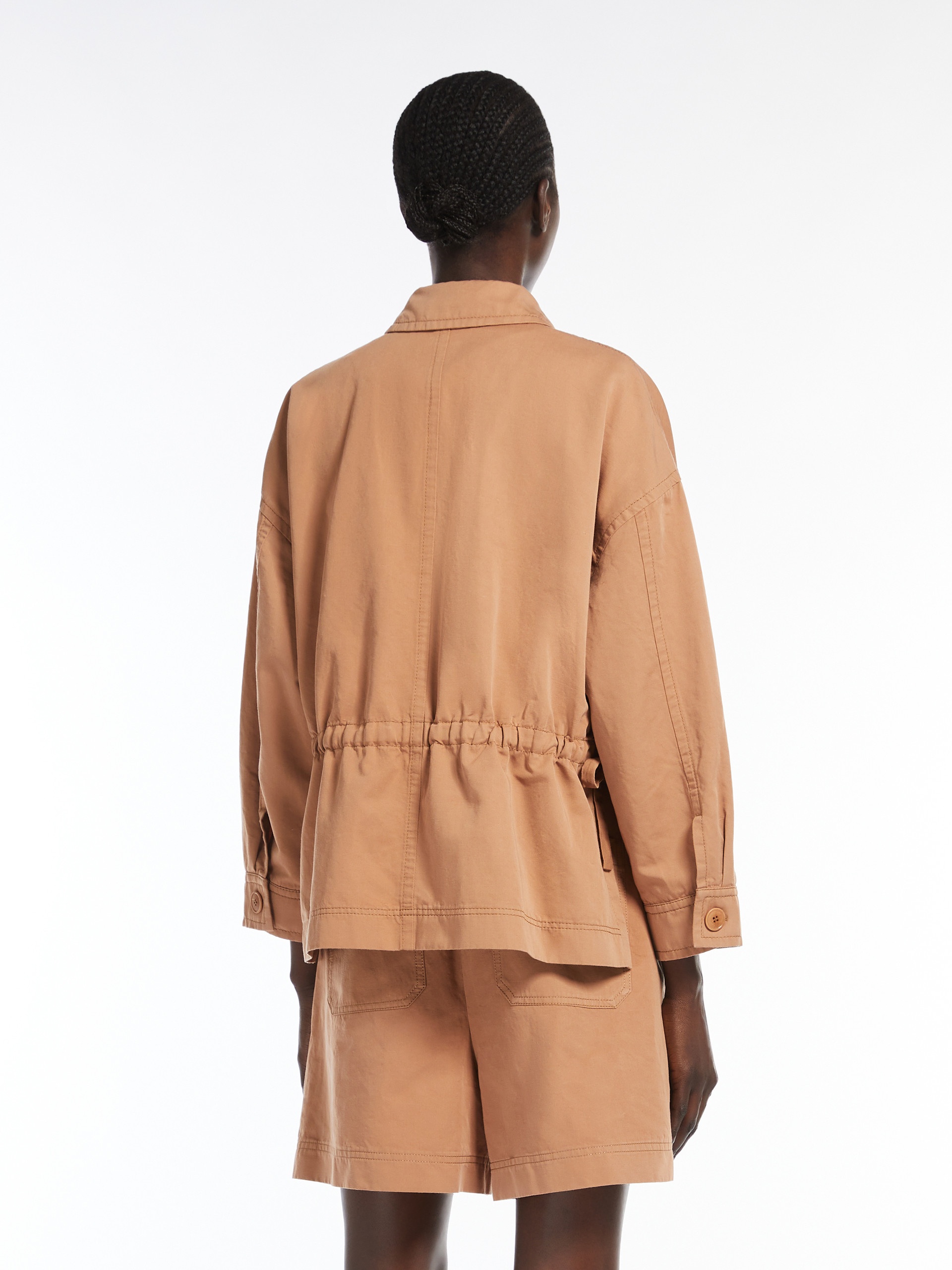 EGER Cotton and linen jacket with drawstring - 4