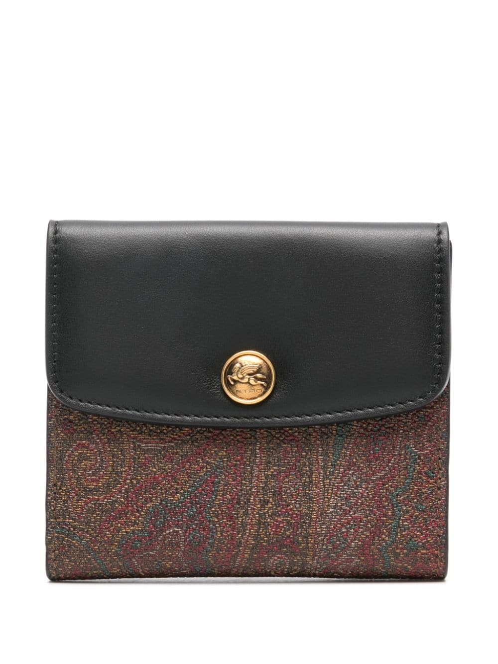 paisley textured leather wallet - 1