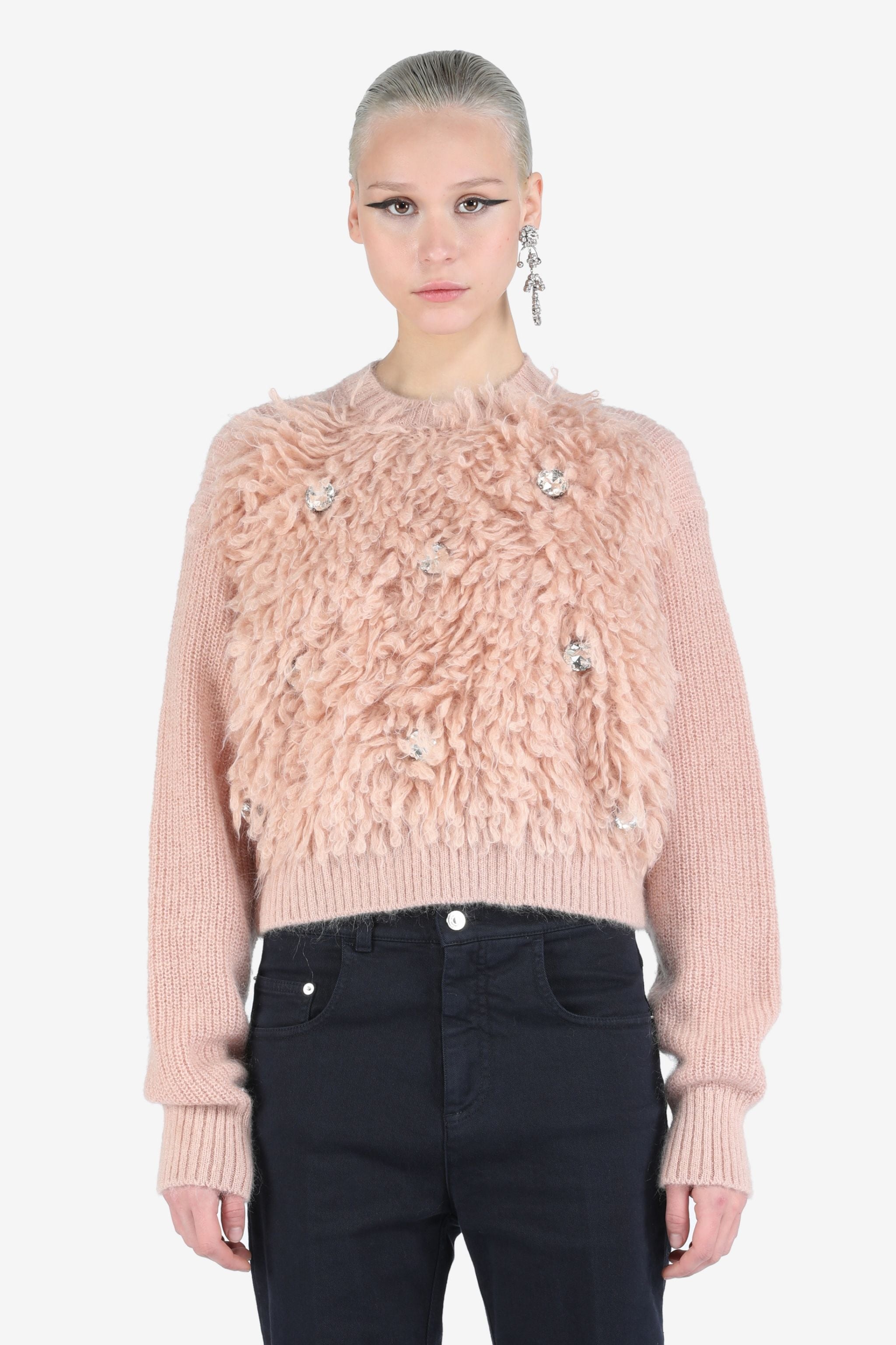 CRYSTAL-EMBELLISHED SWEATER - 1
