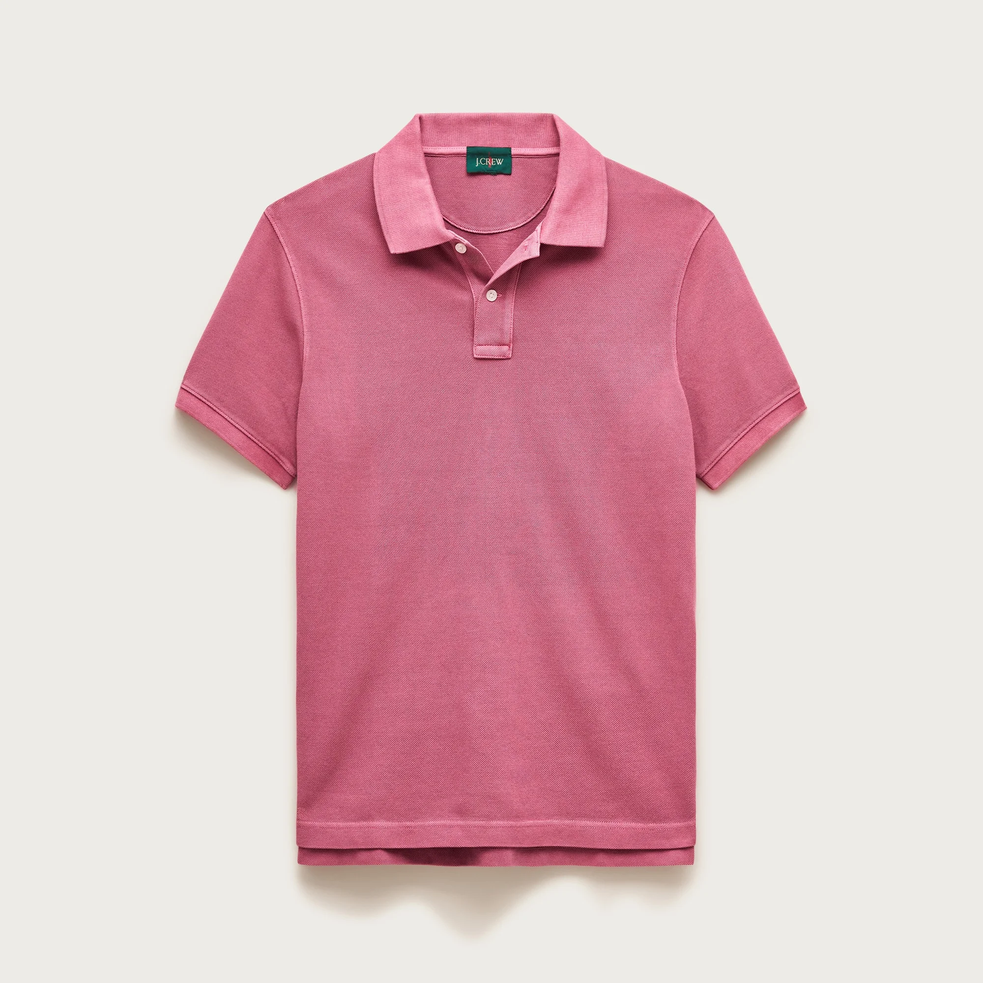 Washed piqué polo shirt - 1
