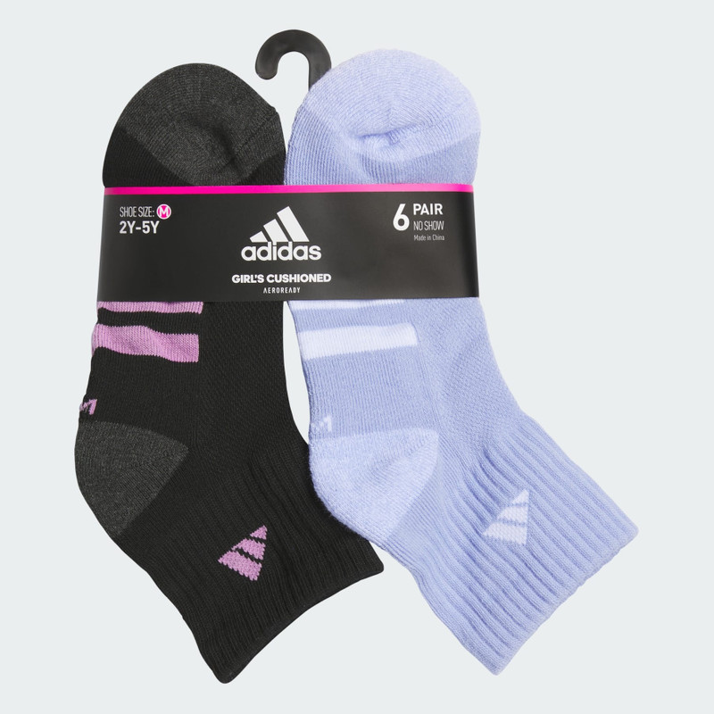 Athletic Cushioned 6-Pack Quarter Socks Kids 3