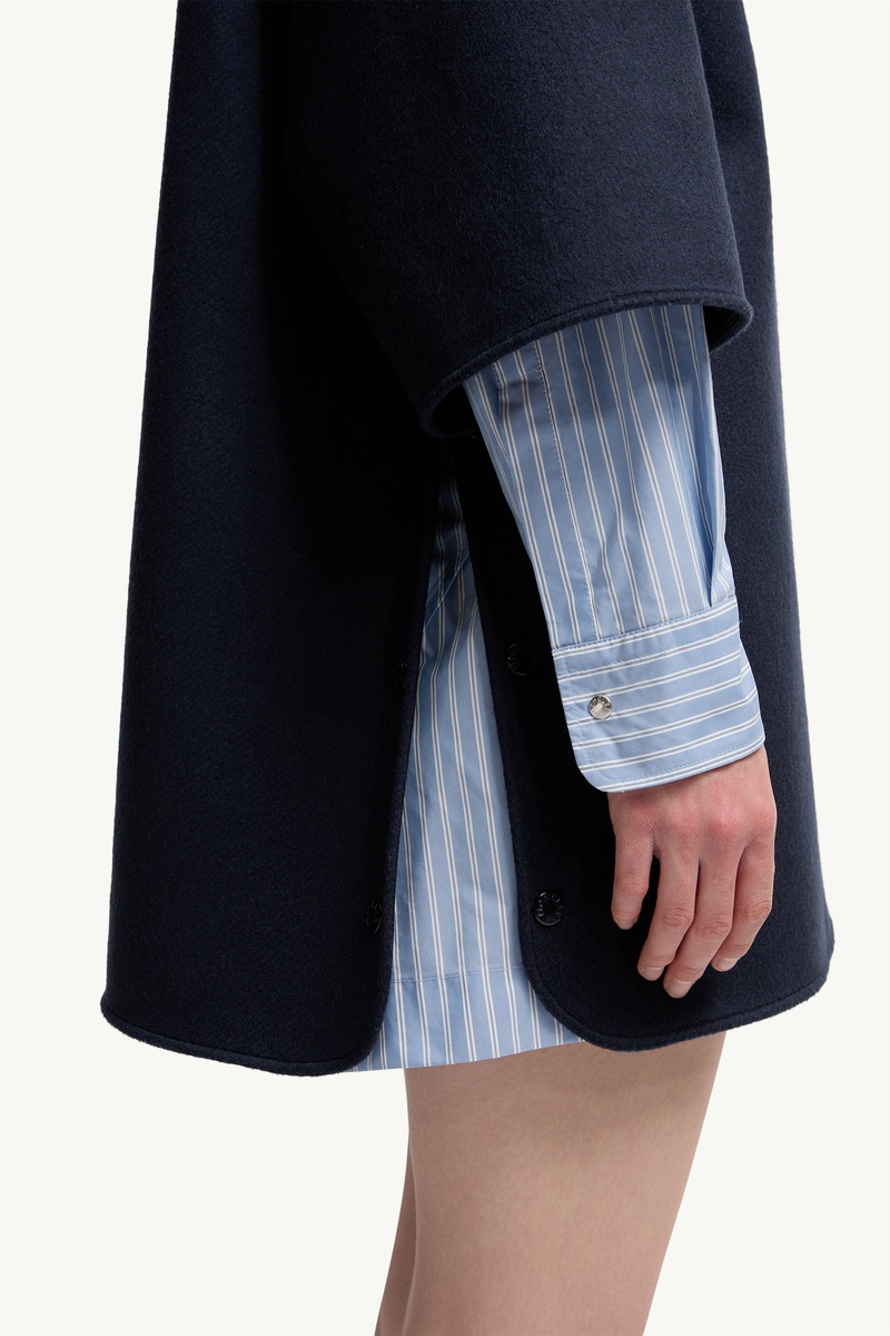 Wool Hooded Zip-Up Cape 6