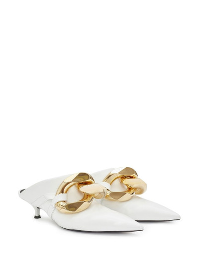JW Anderson Chain leather kitten mules outlook