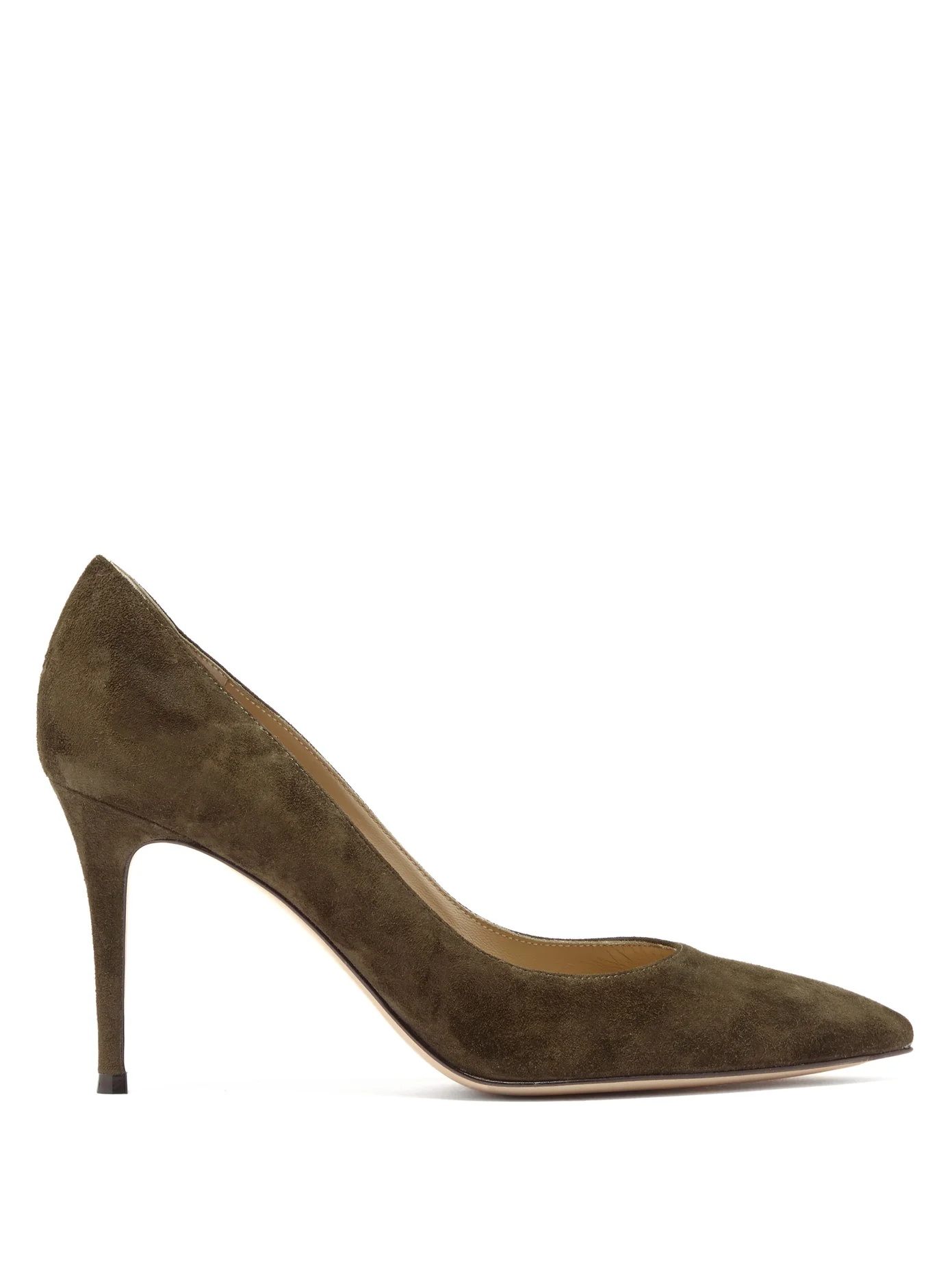 Gianvito 85 point-toe suede pumps - 1