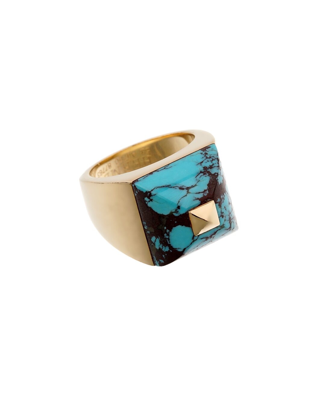 Hermès 18K Turquoise Cocktail Ring (Authentic Pre-Loved) - 1