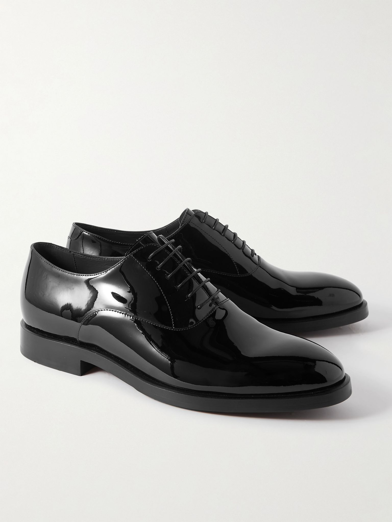Patent-Leather Oxford Shoes Black - 4