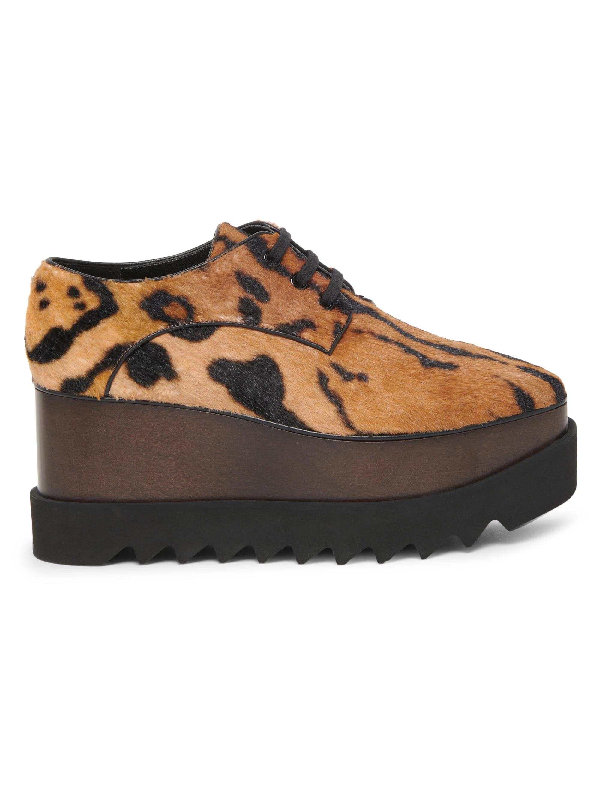 Women's Elyse 80MM Ocelot-Print Velvet Wedge Lace-Up Shoes - Ocelot - 1