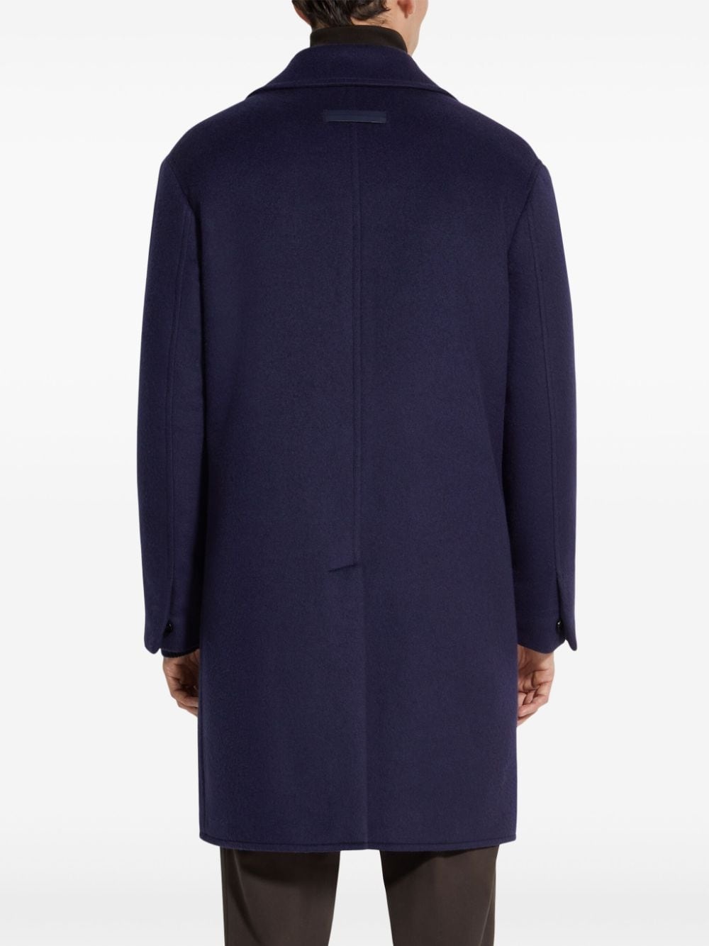 double-breasted cashmere coat - 4