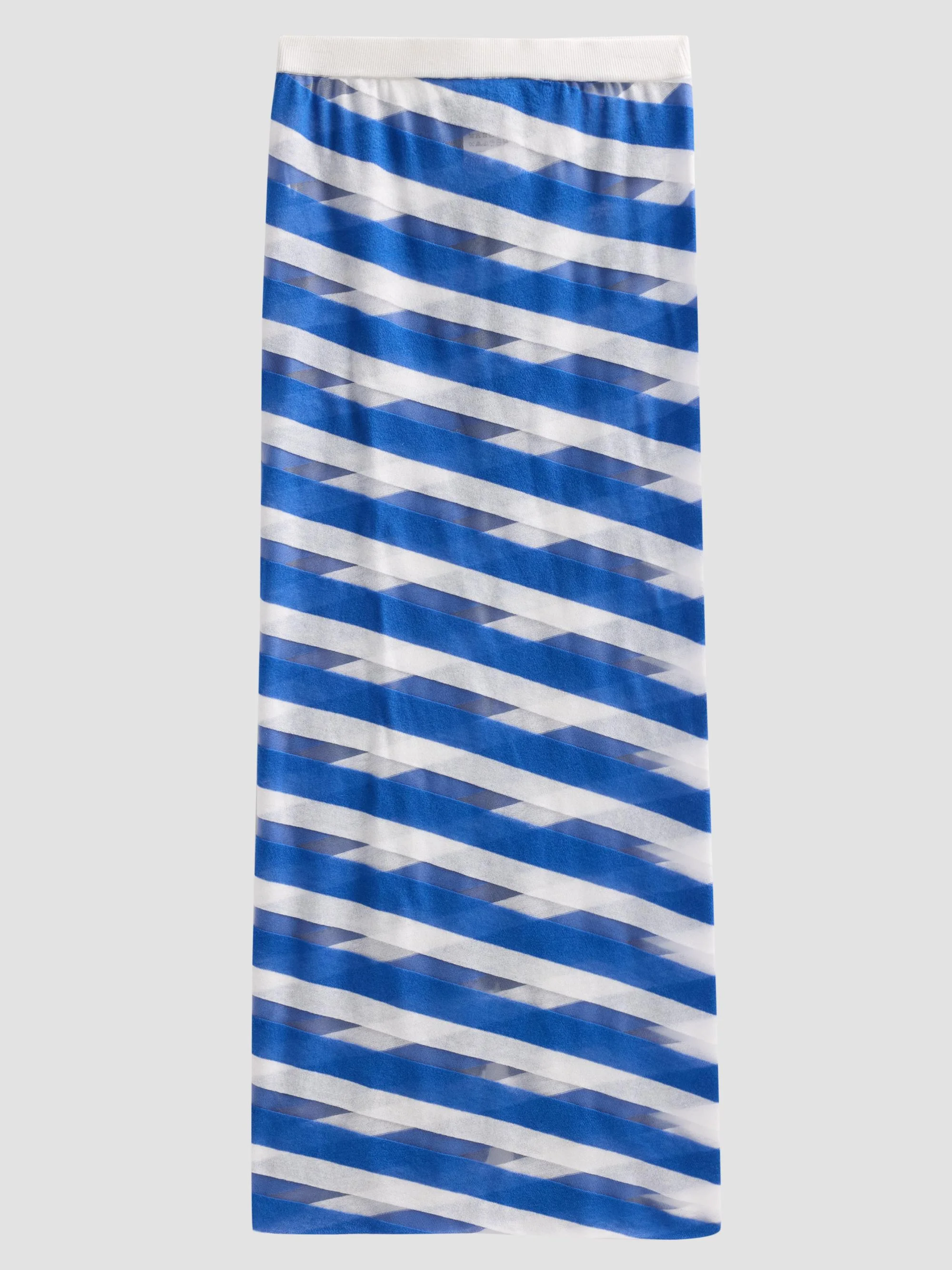 Women's Graphic Sheer Striped Midi Skirt - Multicolor - 1