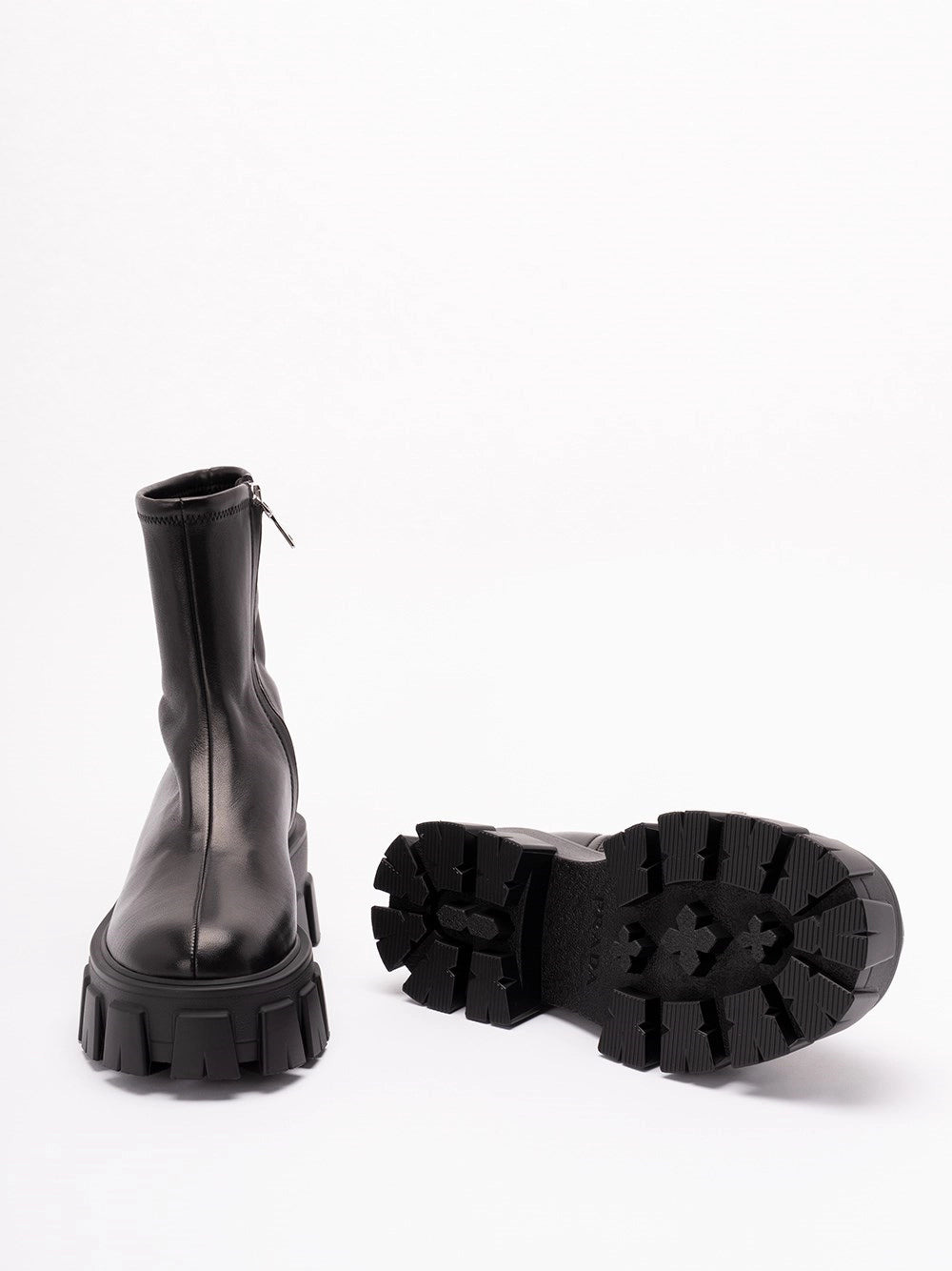 Prada Women `Monolith` Leather Ankle Boots - 4