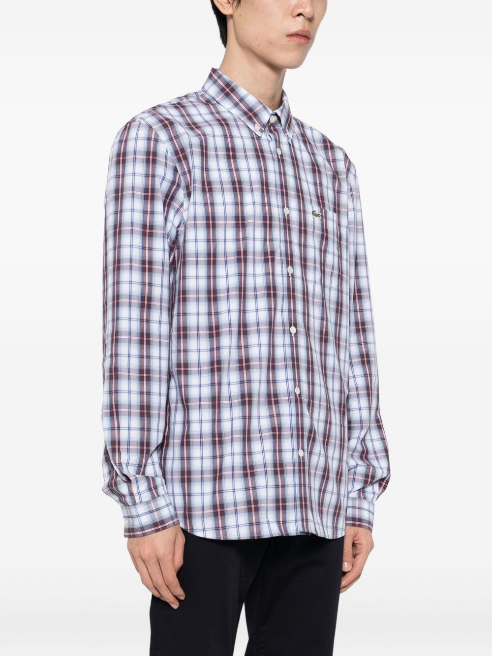 logo-appliqué plaid shirts - 3