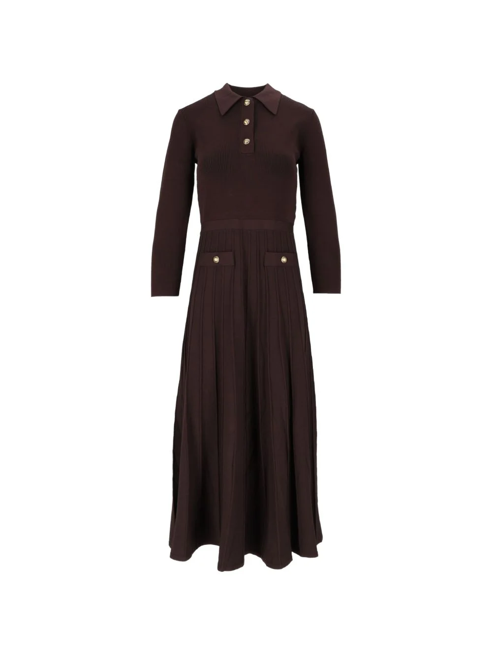 long-sleeves midi dress - 1
