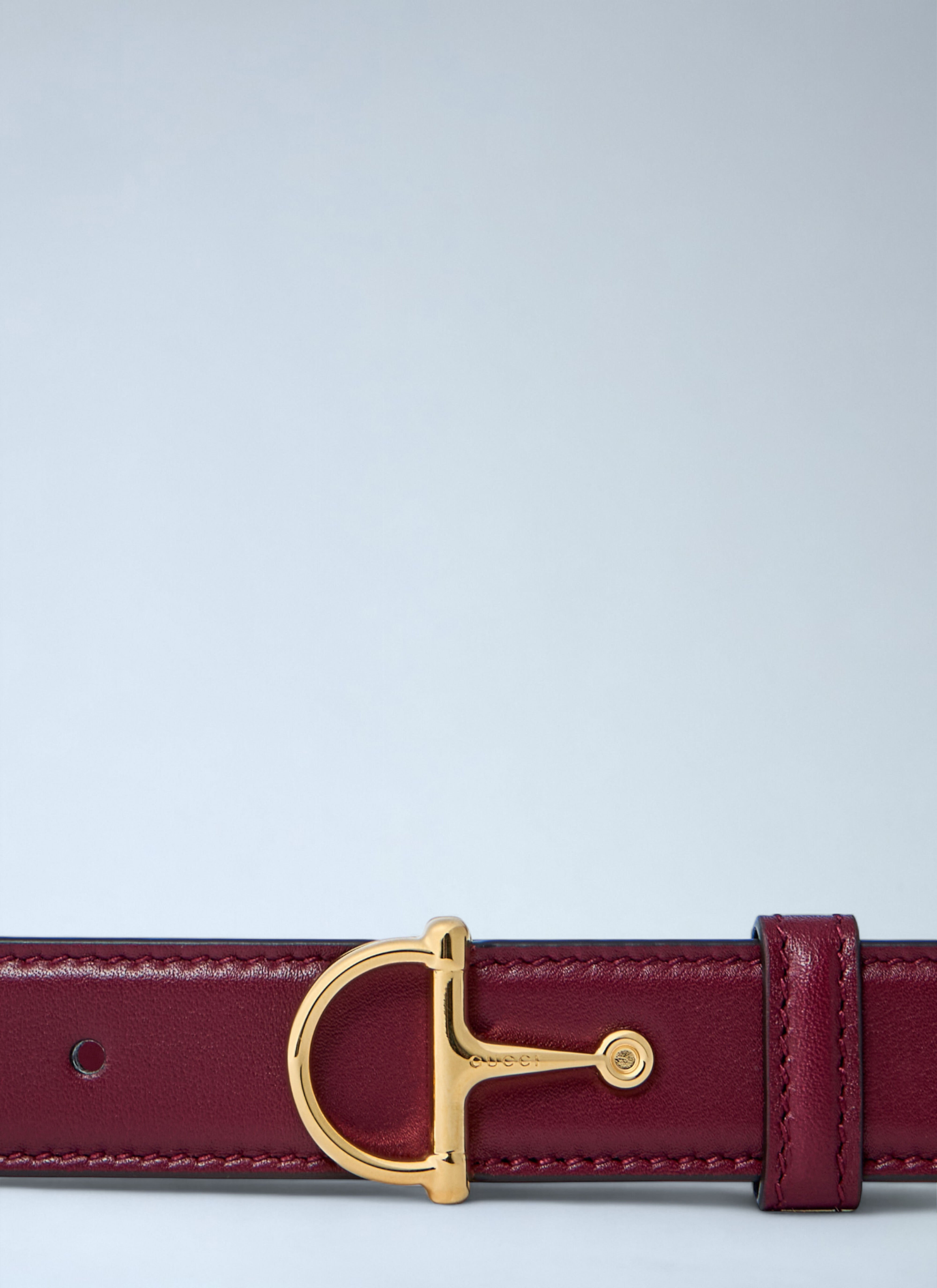 Half Horsebit Leather Belt - 2
