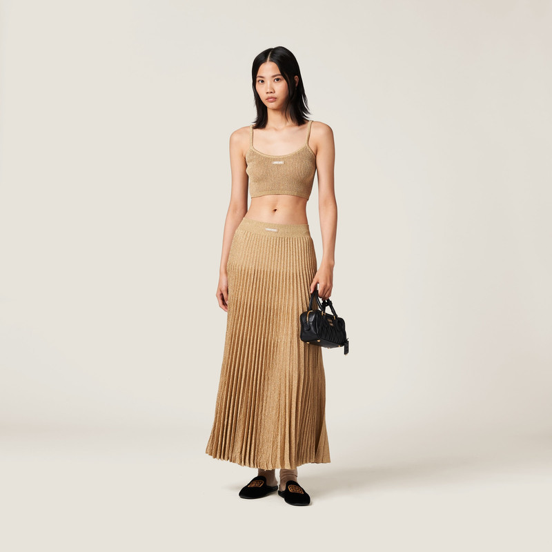 Miu Miu Lamé top outlook