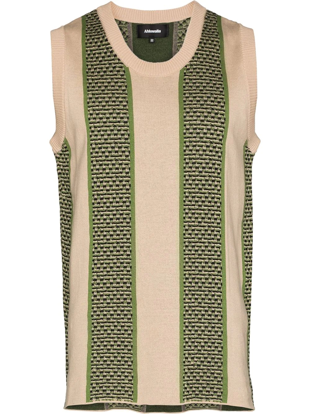 striped knitted vest - 1