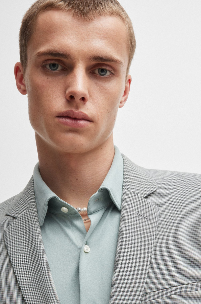 EXTRA-SLIM-FIT SUIT IN HOUNDSTOOTH PERFORMANCE-STRETCH FABRIC 5