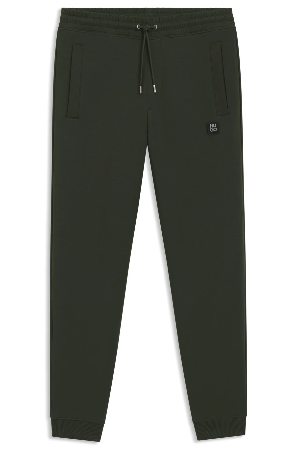 COTTON TRACKSUIT BOTTOMS WITH STACKED LOGO - 1