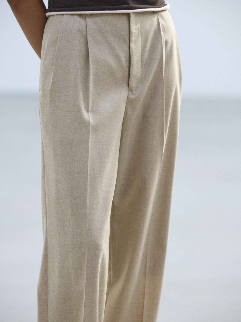 SUMMER TWIST CASHMERE PORA TWO-TUCK SLACKS 6
