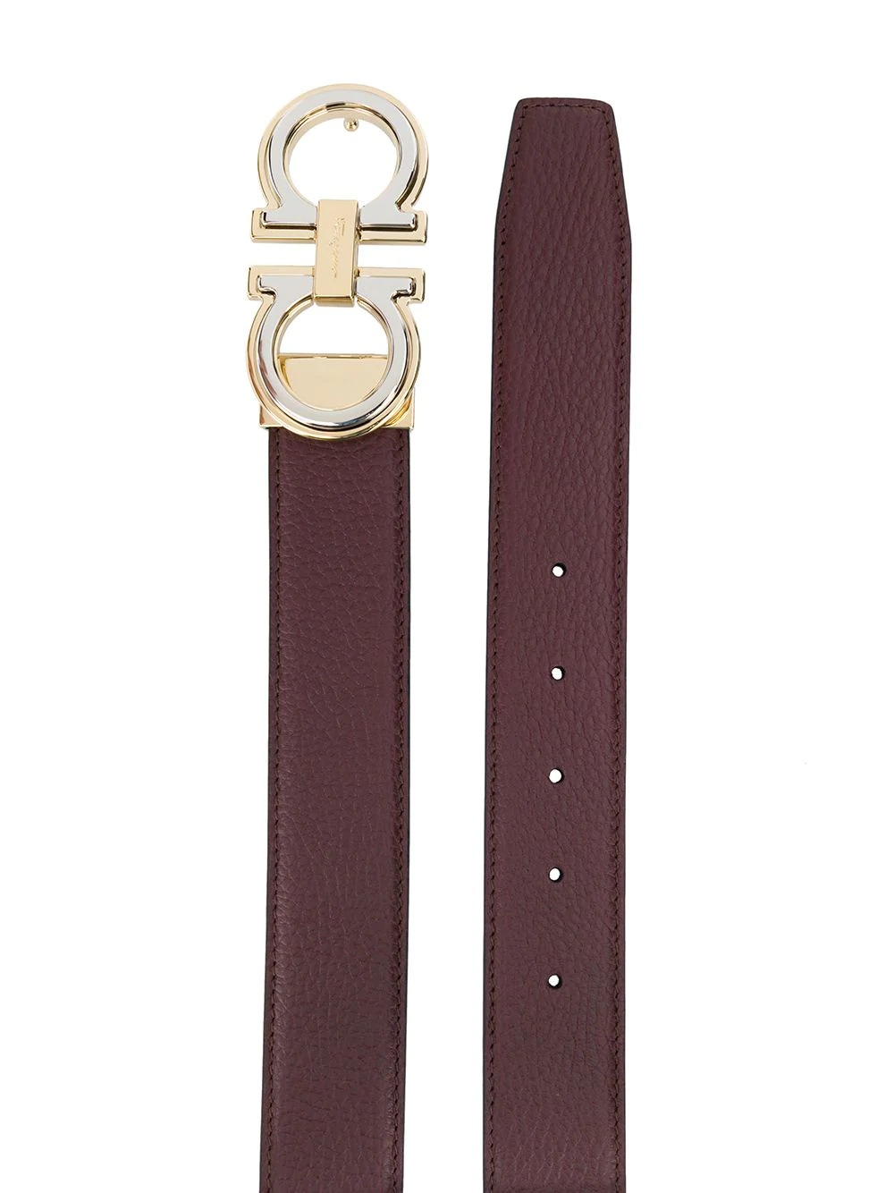 Gancini leather belt - 2