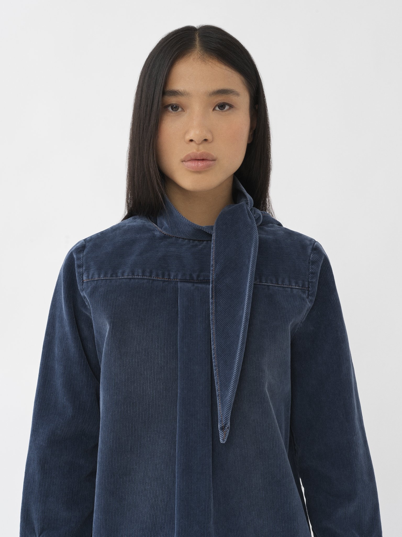 KNOTTED TIE BLOUSE - 2