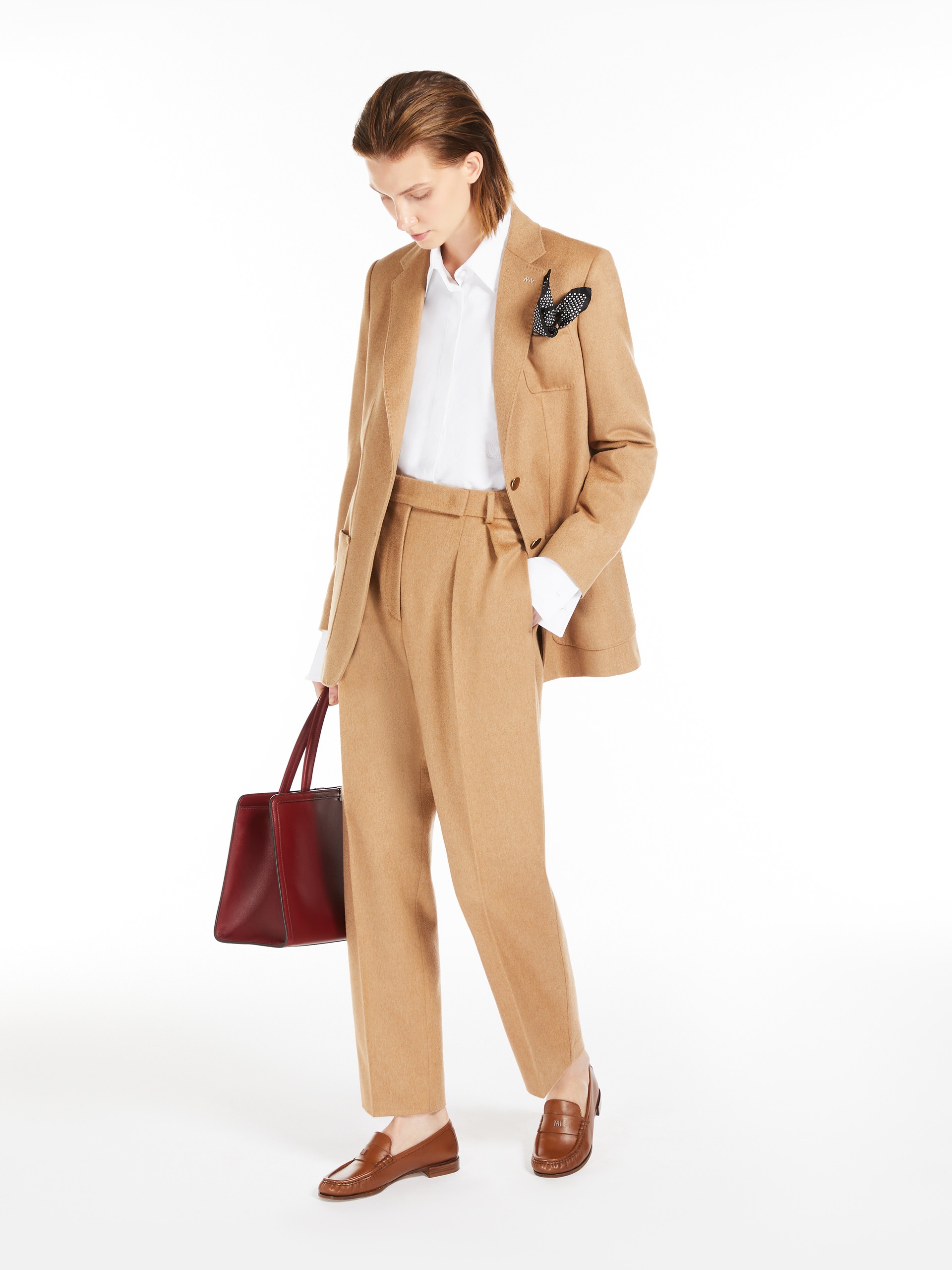 BLASY Single-breasted camel blazer - 2