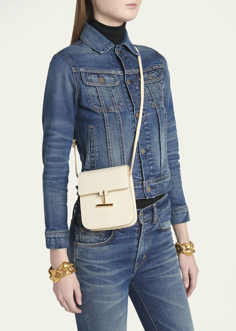 TOM FORD Tara Mini Crossbody Bag in Grain Leather outlook