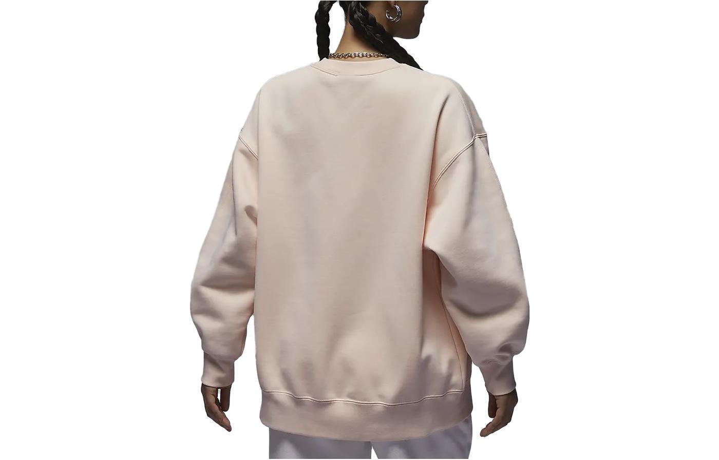 (WMNS) Air Jordan Fearless Fleece Sweatshirt Asia Sizing 'Orange Pink' FV4021-823 - 3