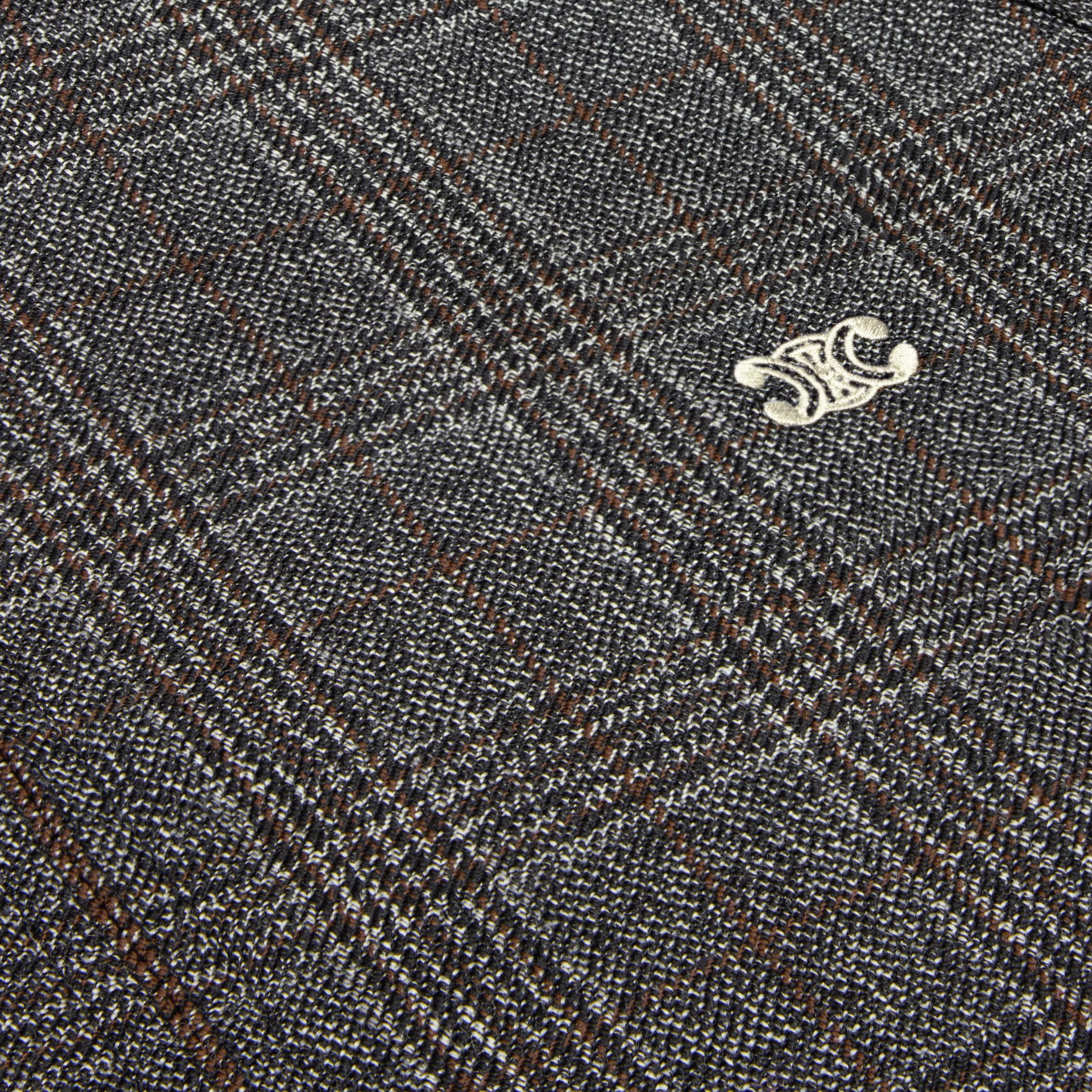 triomphe blouson jacket in prince of wales wool - 4