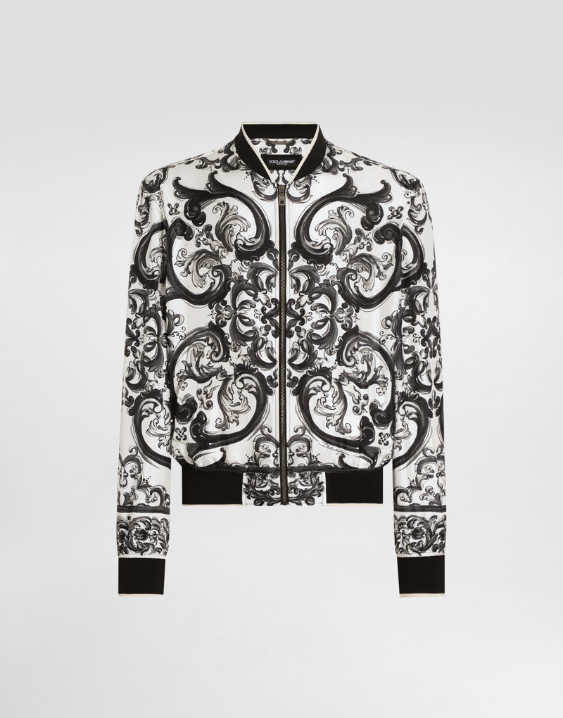 Majolica-print twill jacket 1