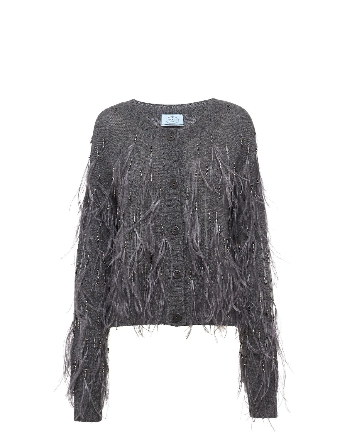 Embroidered cashmere cardigan - 1