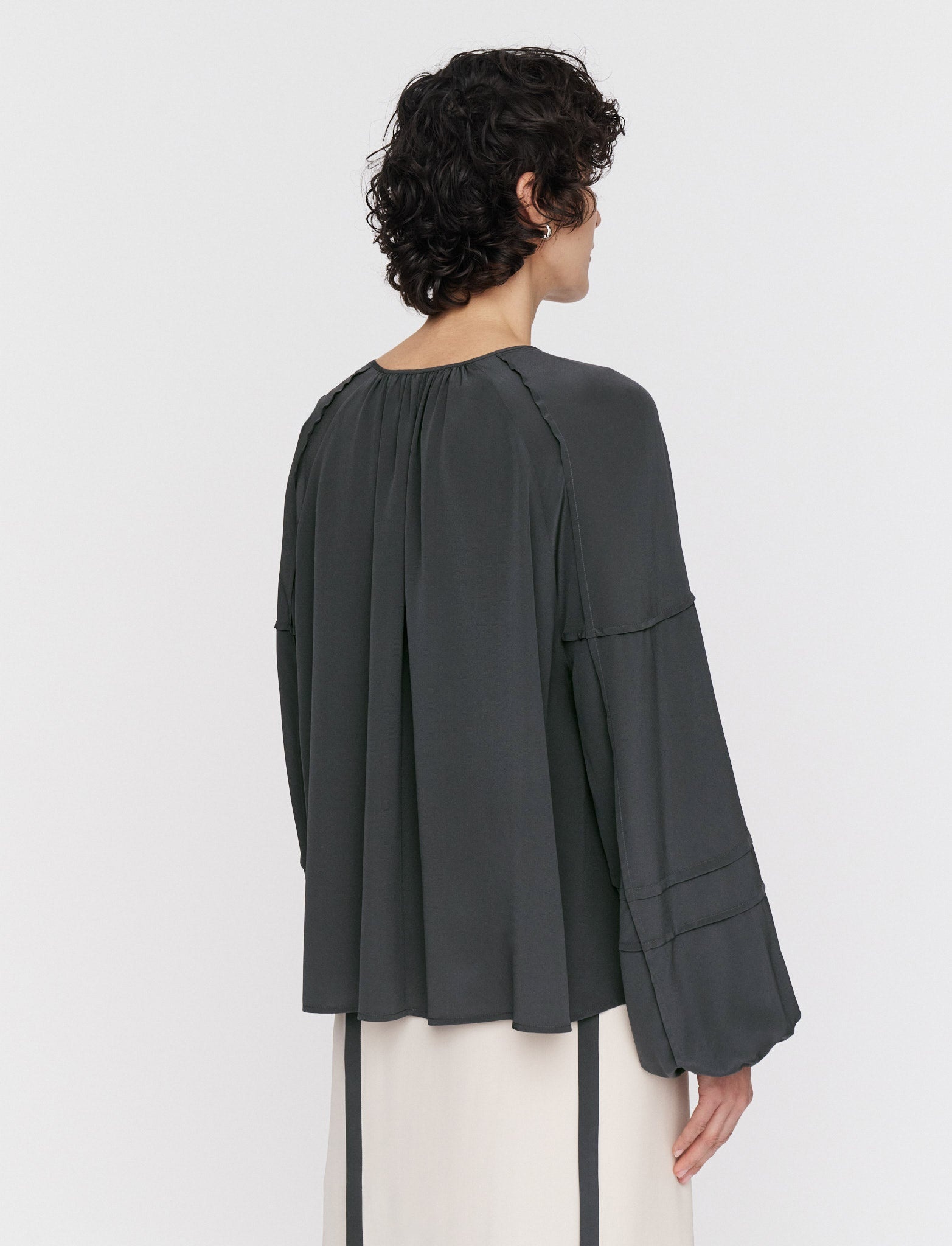 Silk Crepe de Soie Havre Blouse - 4