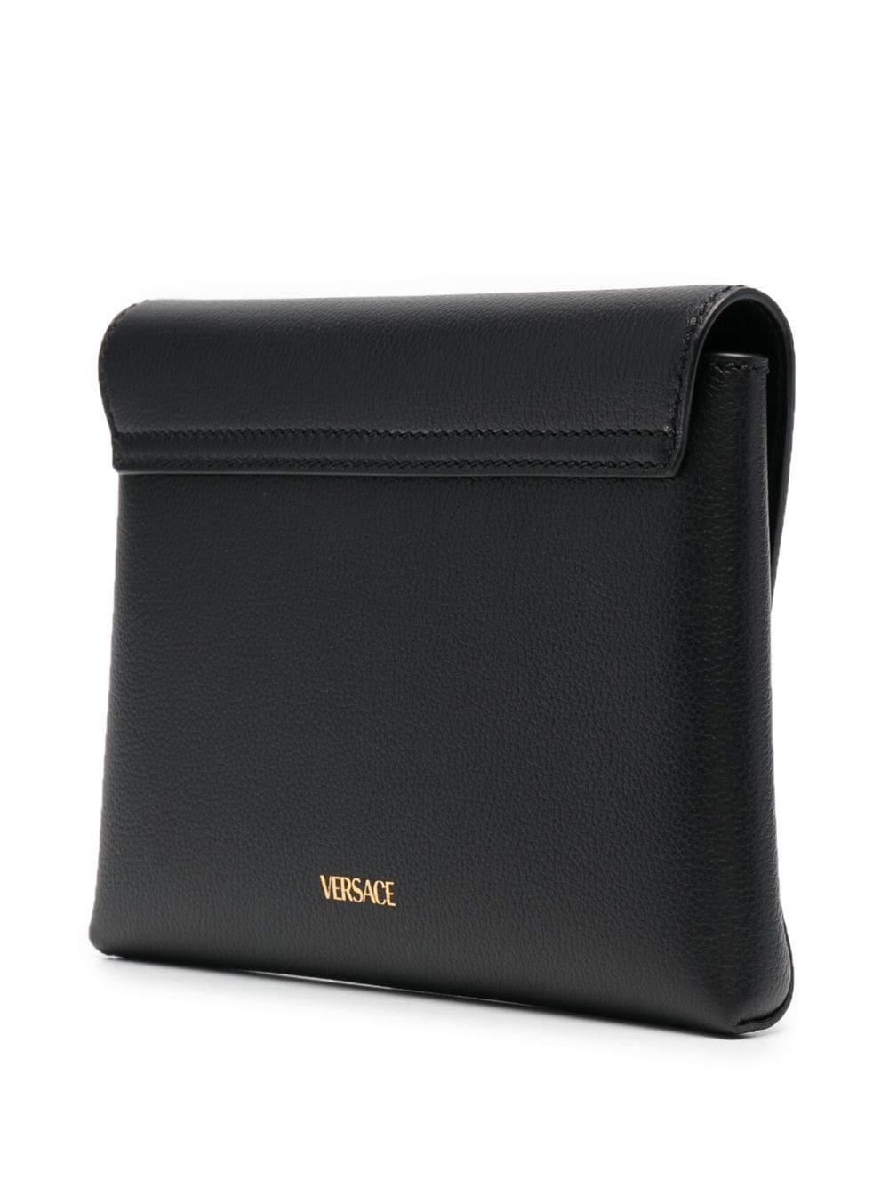 Medusa-plaque leather crossbody bag - 3