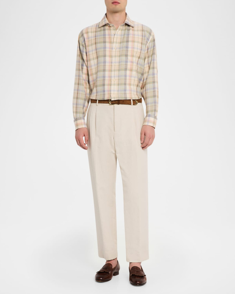 Ralph Lauren Men's Hemp and Cotton Check Button-Down Shirt outlook