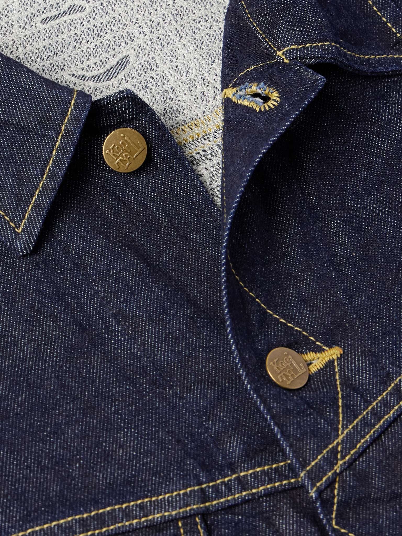 Mexican Tuxedo Crochet-Trimmed Denim Jacket - 5