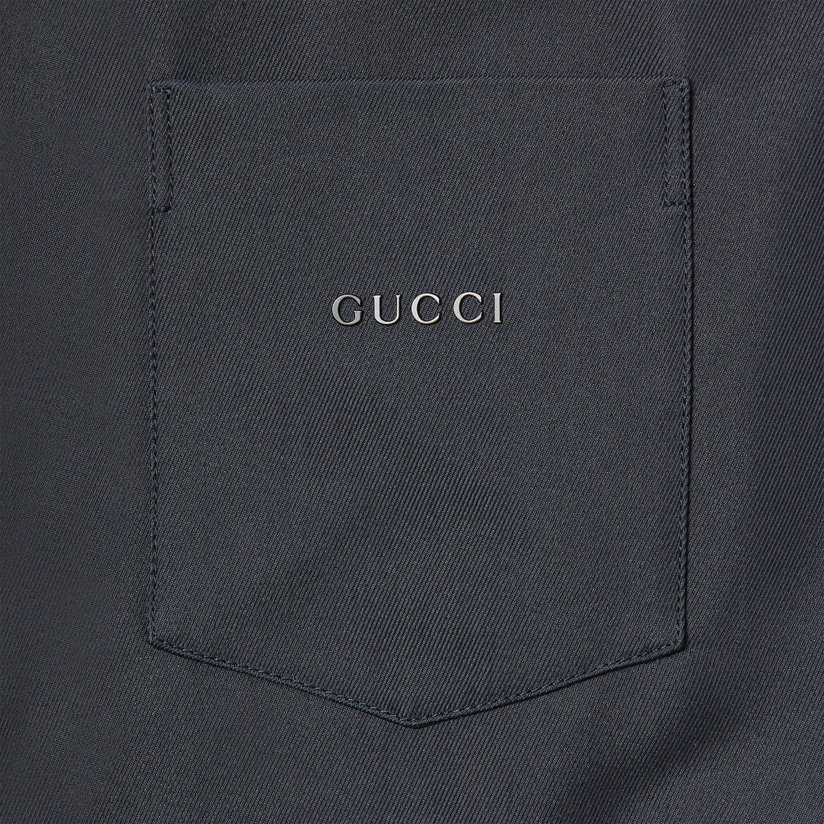 Oversize cotton gabardine shirt - 6